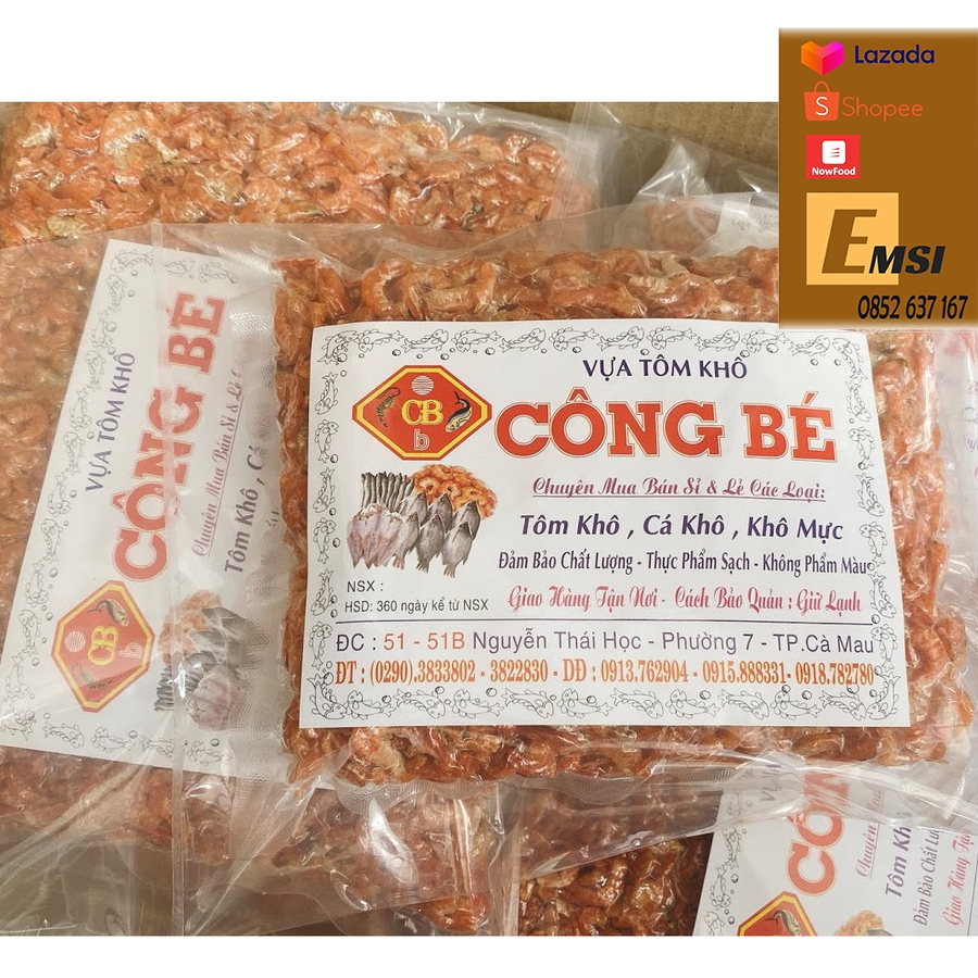 Tôm khô Cà Mau nấu canh size nhỏ 500gr