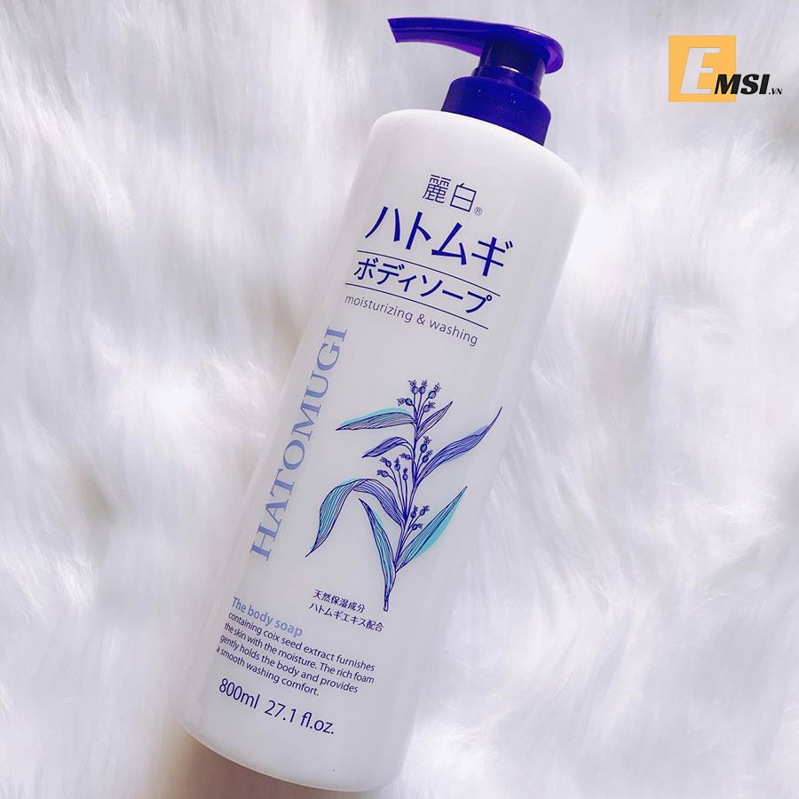 Sữa Tắm Dưỡng Ẩm Trắng Da Hatomugi Nhật 800ml