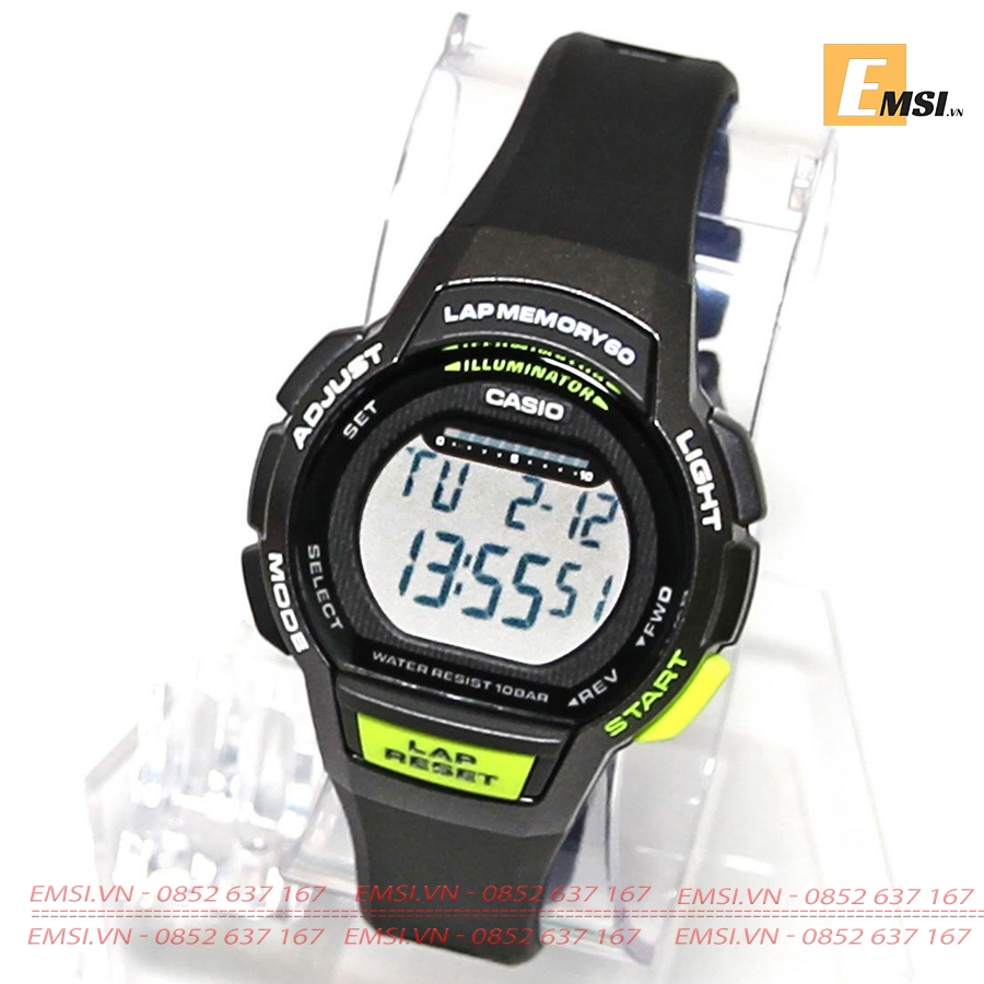 Đồng Hồ Casio Cặp Đôi WS-1000H-1AVDF & LWS-1000H-1AVDF Dây Nhựa, Size Nam 42,6mm & Nữ 37,2mm EMSI.VN