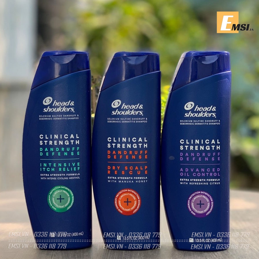 Tổng hợp Dầu gội trị gàu và nấm Head & Shoulder Clinical Strength 400ml mẫu mới