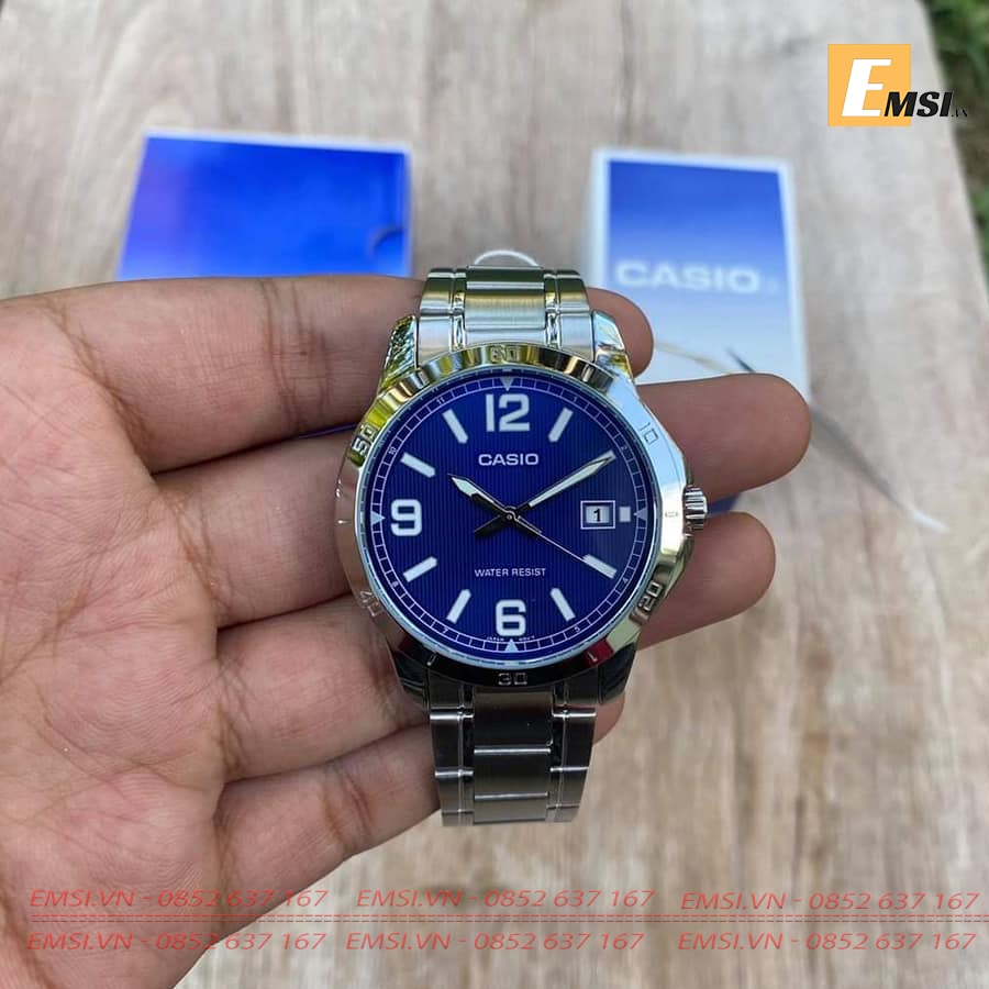Casio Đôi MTP-V004D-2B & LTP-V004D-2B dây đeo thép không gỉ EMSI.VN