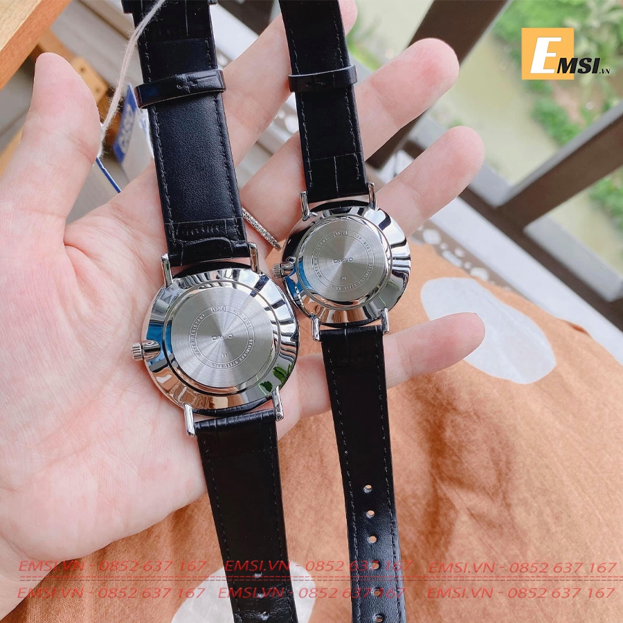 Đồng Hồ Casio Cặp Đôi MTP-VT01L-1BUDF & LTP-VT01L-1BUDF Dây Da - Mặt La Mã - Chống Nước EMSI.VN