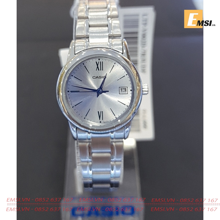 Đồng Hồ Casio Cặp Đôi MTP-V002D-1B3UDF & LTP-V002D-7B3UDF Size Nam 37mm, Size Nữ 25mm EMSI.VN