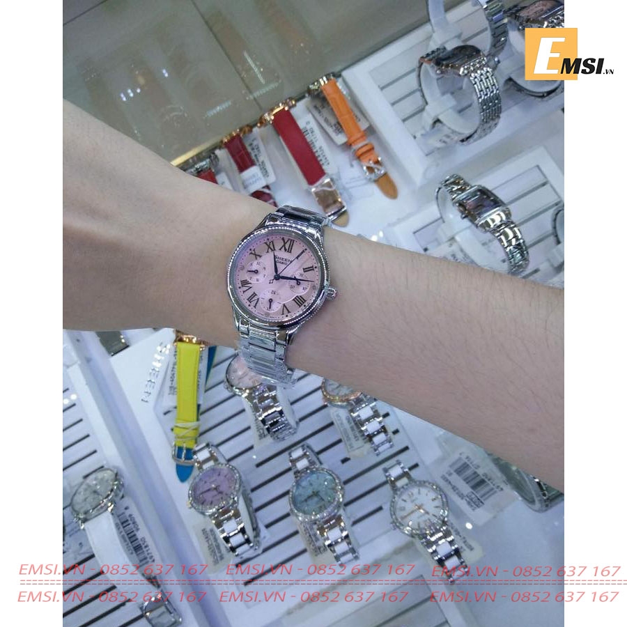 Casio Sheen SHE-3049D-4A - Đồng Hồ Nữ - Pin/Quartz - Kính Khoáng - Size Mặt 30.5mm EMSI.VN