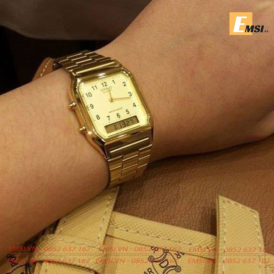 Casio AQ-230GA-9B - Đồng Hồ Nam - Điện Tử - Size Mặt 29.8mm Emsi.vn