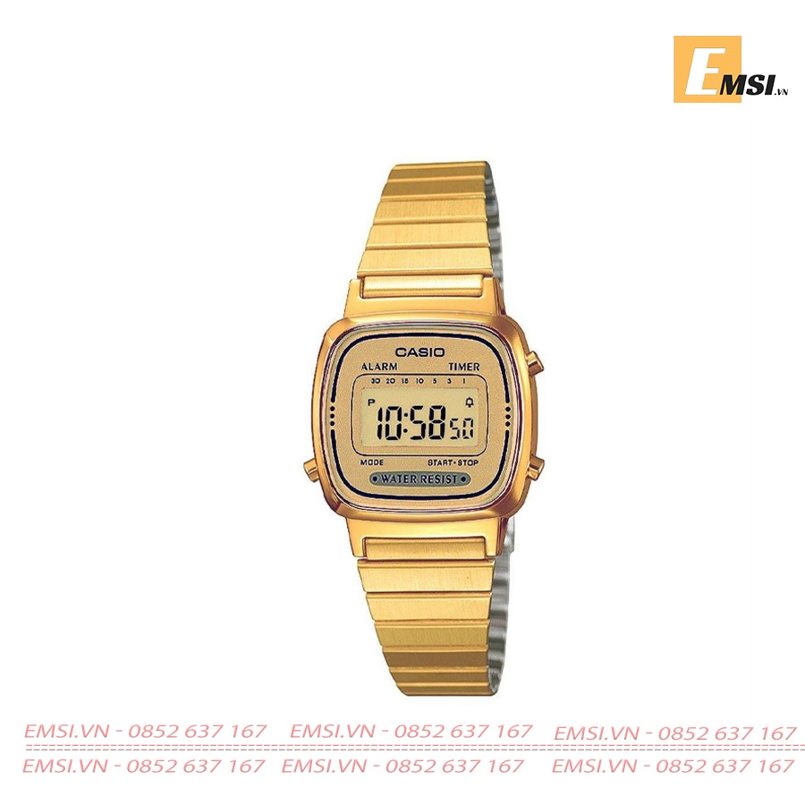 Casio LA670WGA-9D - Đồng Hồ Nữ - Điện Tử - Kính Nhựa - Size Mặt 24.6mm EMSI.VN