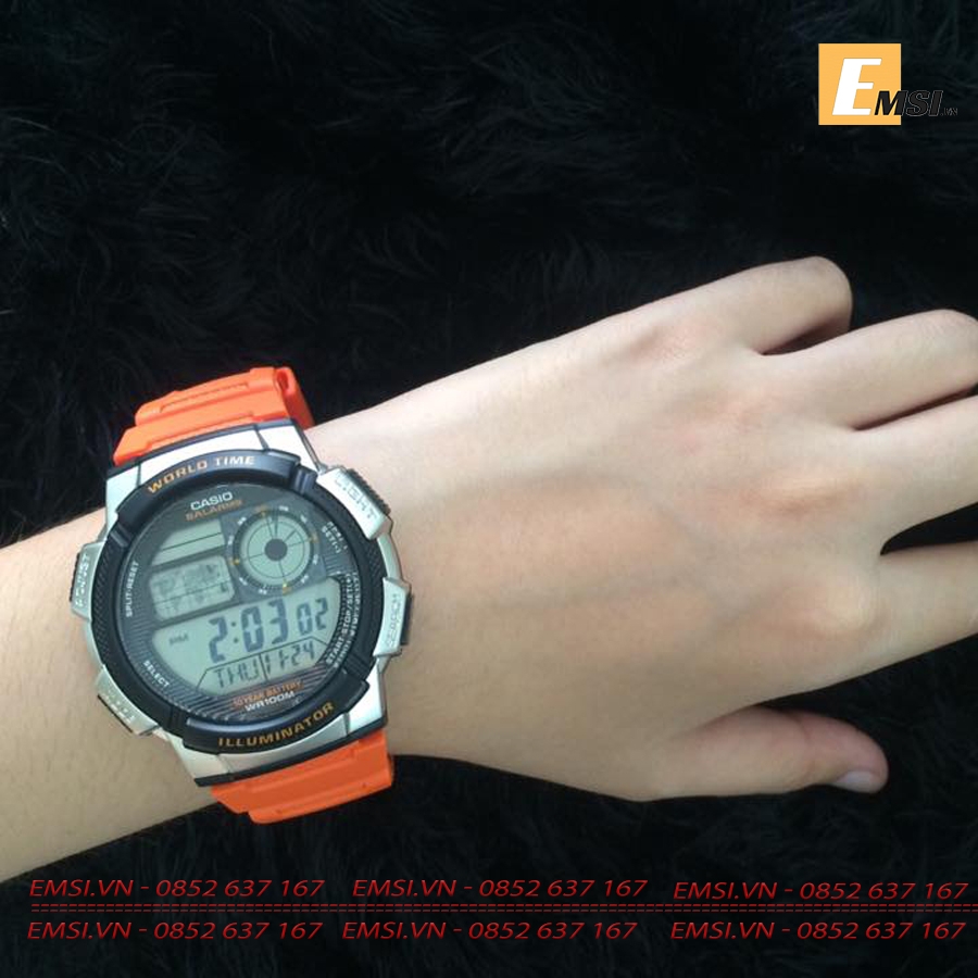 Casio AE-1000W-4B - Đồng Hồ Nam - Điện Tử - Size Mặt 43.8mm - Kính Nhựa EMSI.VN