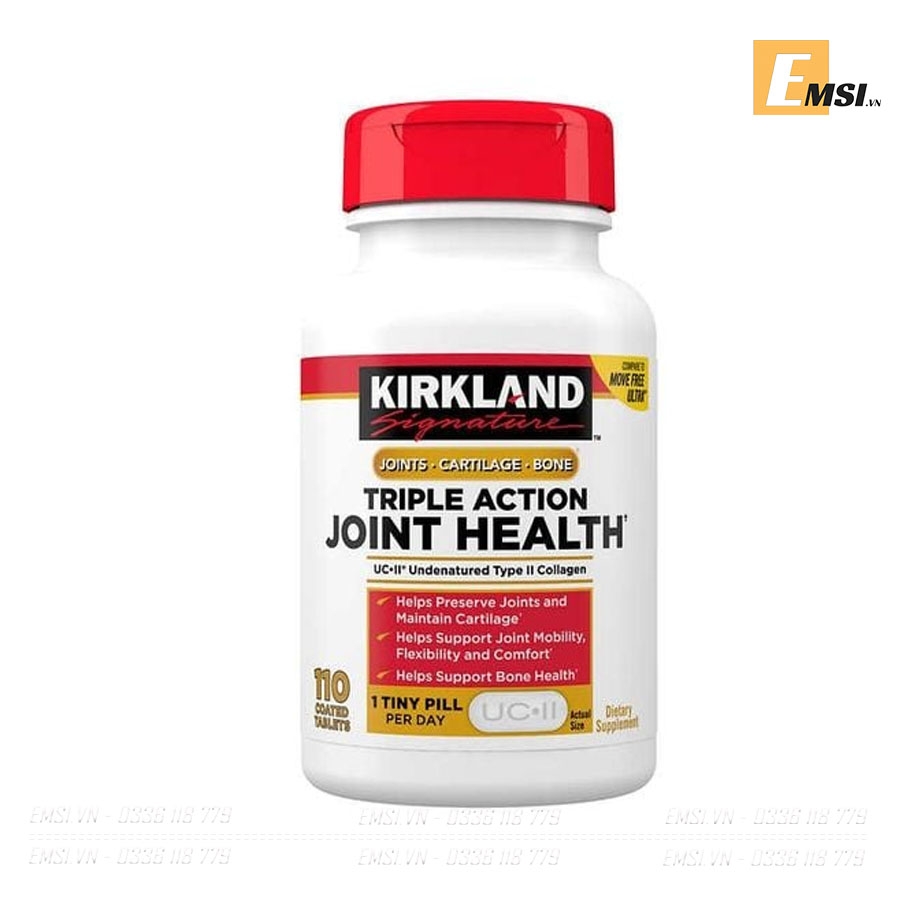 Viên uống UC II hỗ trợ khớp Kirkland Signature Triple Action Joint Health 110 viên