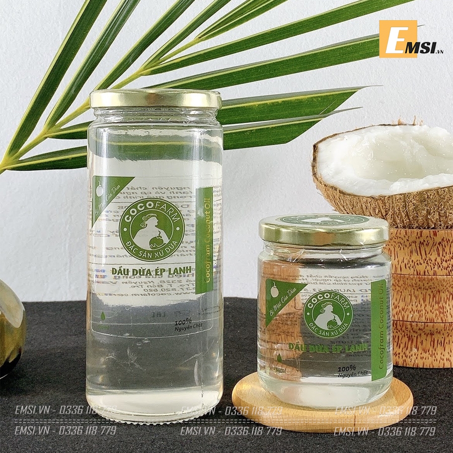 Đặc sản: Dầu Dừa Nguyên Chất Ép Lạnh Cocofarm