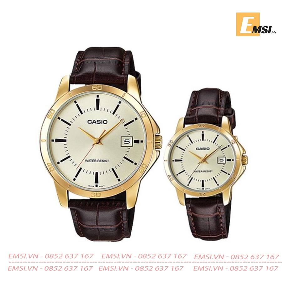 Đồng hồ Casio Đôi MTP-V004GL-9A & LTP-V004GL-9A EMSI.VN