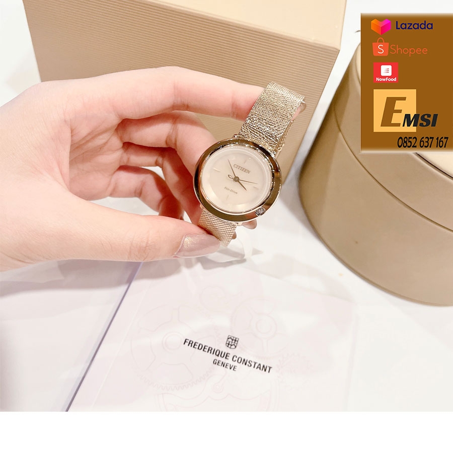 Đồng hồ nữ Citizen Ambiluna Rose Gold EM0643-50X