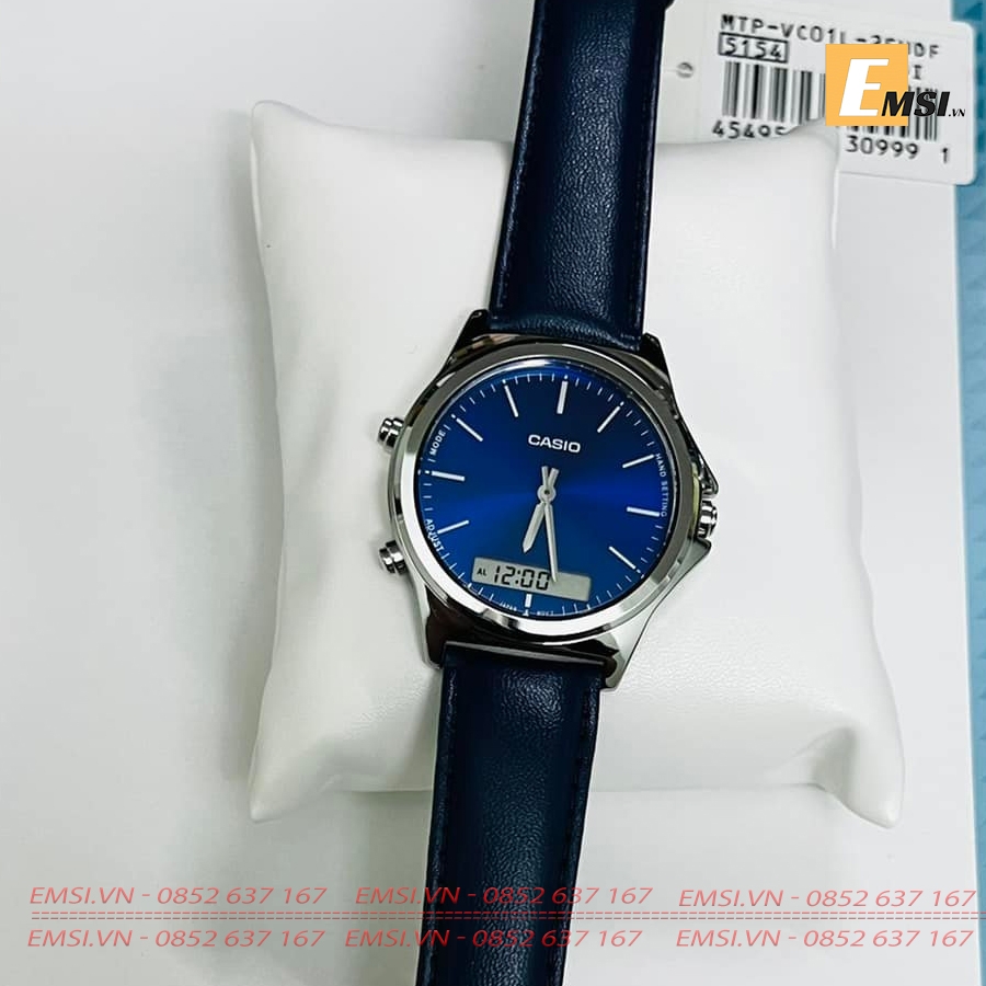 Casio MTP-VC01L-2EUDF - Đồng Hồ Nam - Pin/Quartz - Size Mặt 41.6mm - Kính Khoáng EMSI.VN