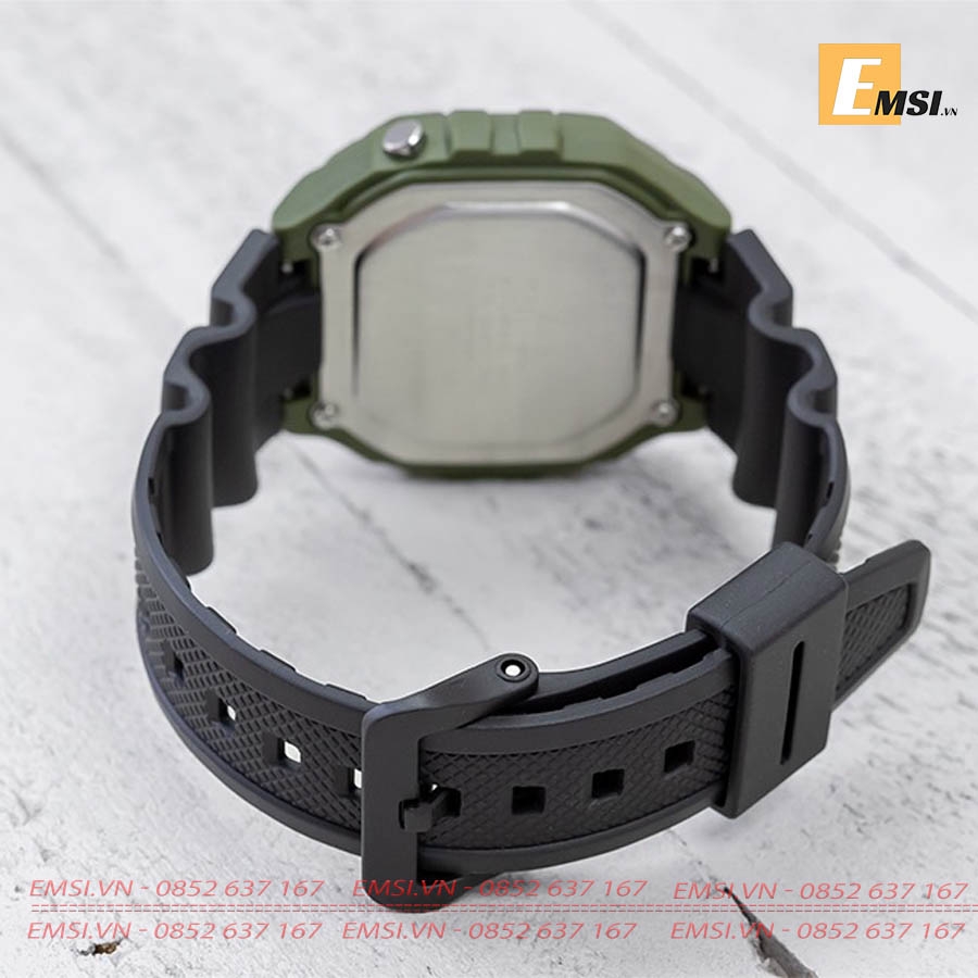 Casio W-218H-3A - Kính nhựa - Đồng hồ nam - Điện tử - Size mặt 43mm EMSI.VN