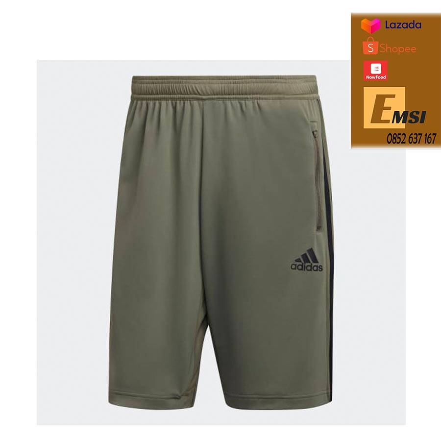 Quần adidas Designed 2 Move 3-Stripes Primeblue Shorts Men's (Legacy Green / Black)