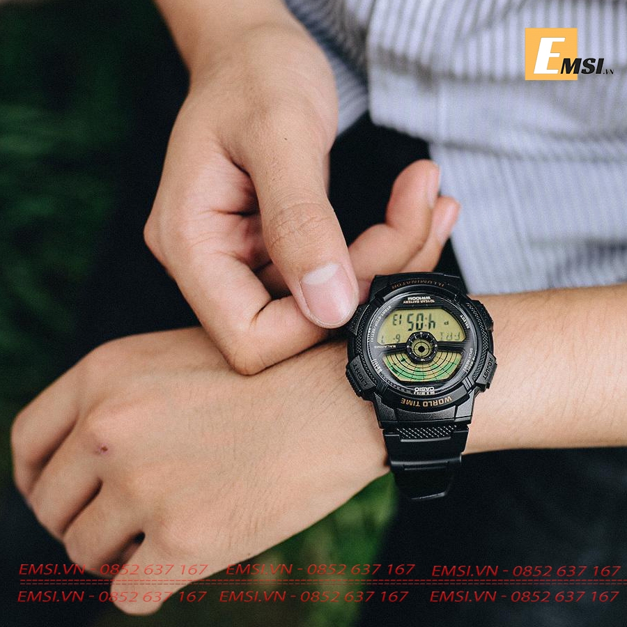 Casio AE-1100W-1B - Đồng Hồ Nam - Điện Tử - Size Mặt 43.8mm - Kính Nhựa EMSI.VN