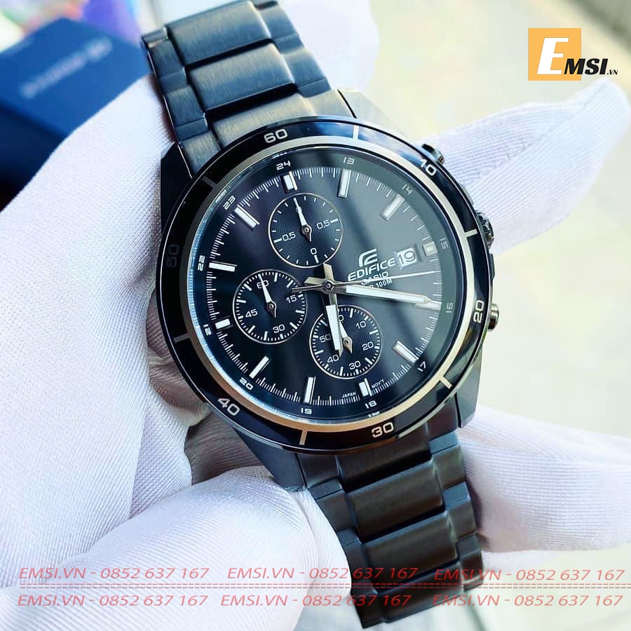 Casio Edifice EFR-526BK-1A9 - Đồng Hồ Nam - Pin / Quartz - Kính Khoáng - Size Mặt 43.8mm EMSI.VN