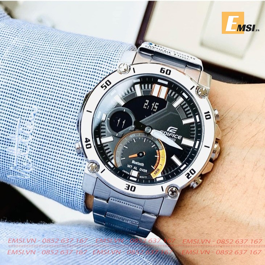 Casio Edifice ECB-20DC-1A - Đồng Hồ Nam - Pin / Quartz - Kính Khoáng - Size Mặt 46mm EMSI.VN