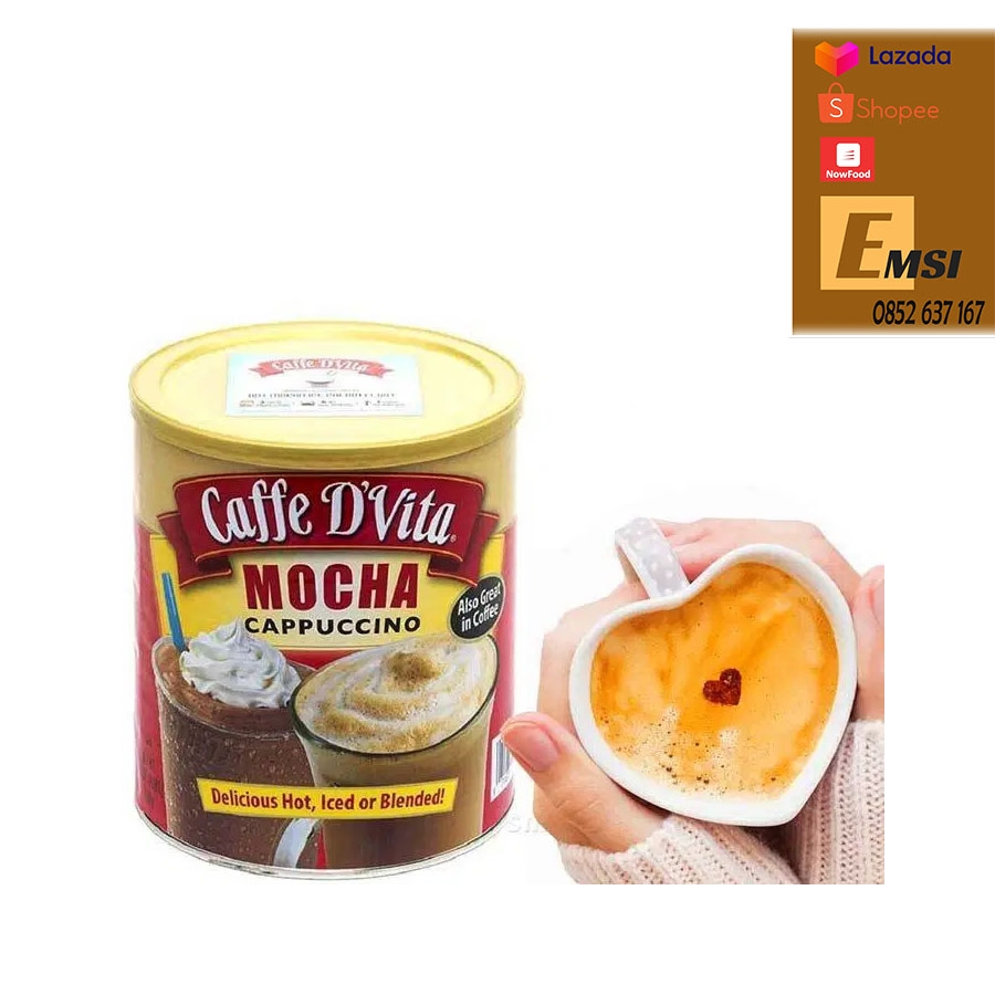 Bột cà phê hòa tan Caffe D’Vita Mocha Cappuccino 1,8kg