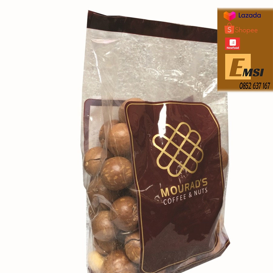 Hạt macca sấy khô nguyên vỏ Mourad’s 500g của Úc