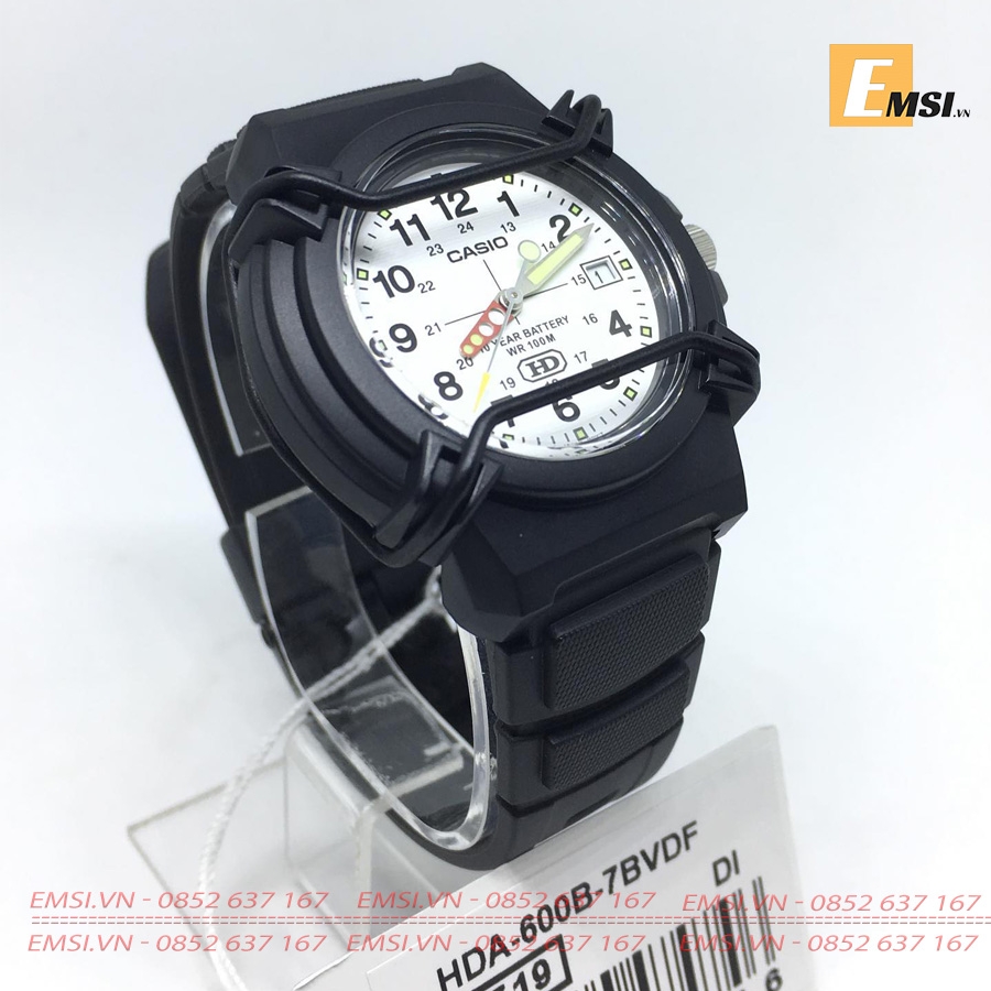 Casio HDA-600B-7B - Đồng Hồ Nam - Pin/Quartz - Size Mặt 41mm - Kính Nhựa EMSI.VN