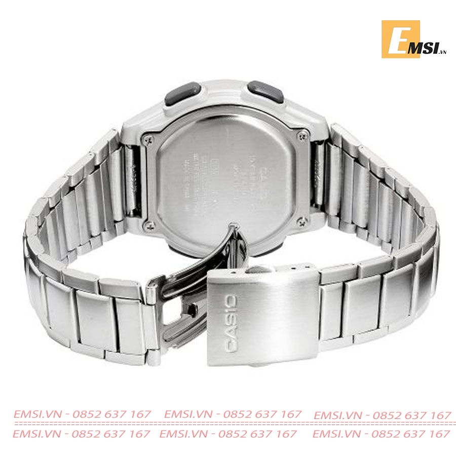 Casio W-756D-1A - Đồng Hồ Nam - Điện Tử - Kính Nhựa - Size Mặt 40.5mm EMSI.VN
