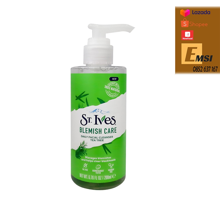 Sữa Rửa Mặt Dạng Gel Chăm Sóc Dịu Nhẹ Cho Da Hàng Ngày ST.Ives Daily Facial Cleanser 200ml