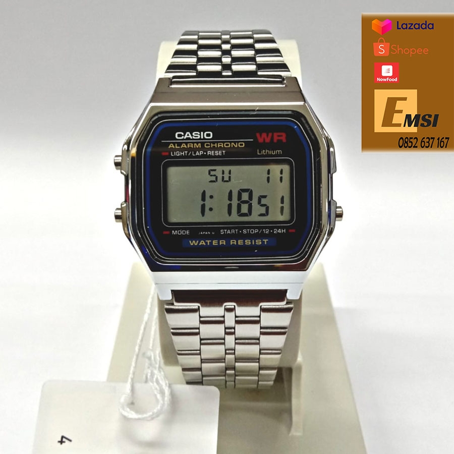Đồng hồ Casio Nam A159WA-N1DF - 33mm Unisex - Emsi.vn VINTAGE CASIO