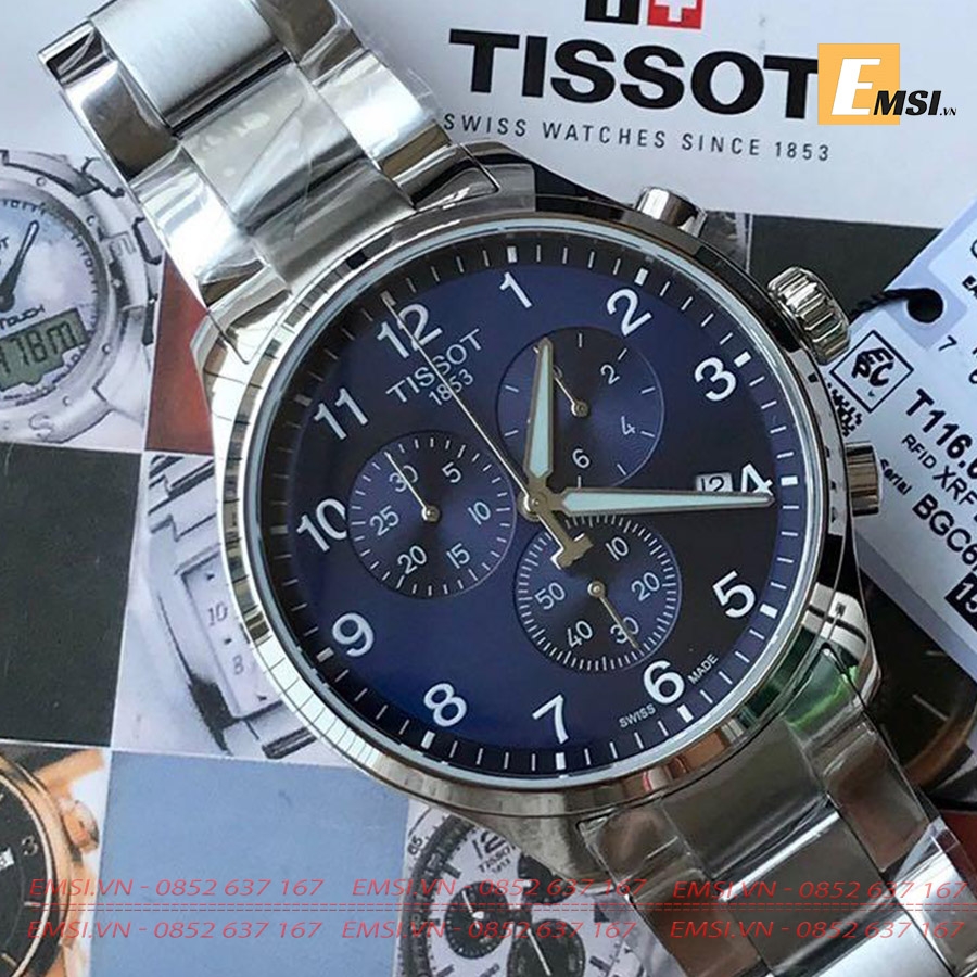 TISSOT CHRONO XL CLASSIC T116.617.11.047.01 - Pin / Quartz - Kính Sapphire - Size Mặt 45mm- Đồng hồ nam - Emsi.vn