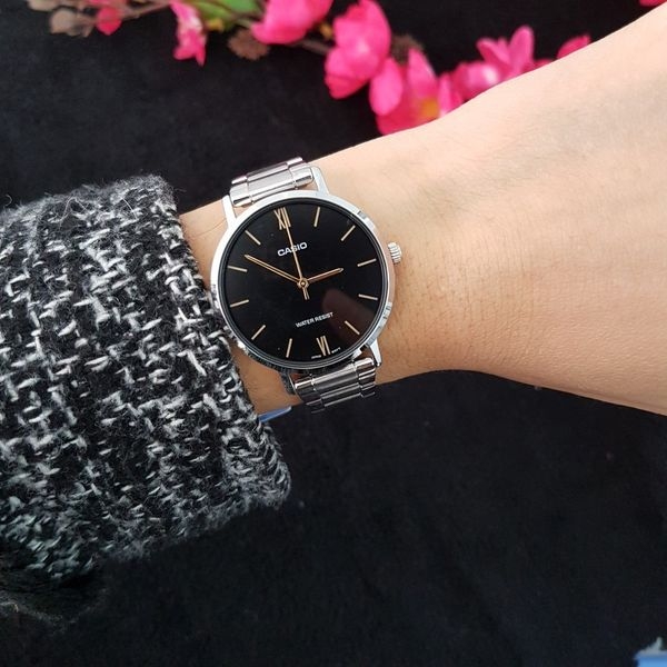 Casio LTP-VT01D-1BUDF - Đồng Hồ Nữ - Pin / Quartz - Kính Khoáng - Size Mặt 34mm - Bảo Hành 5 Năm - Chính Hãng - Emsi.vn