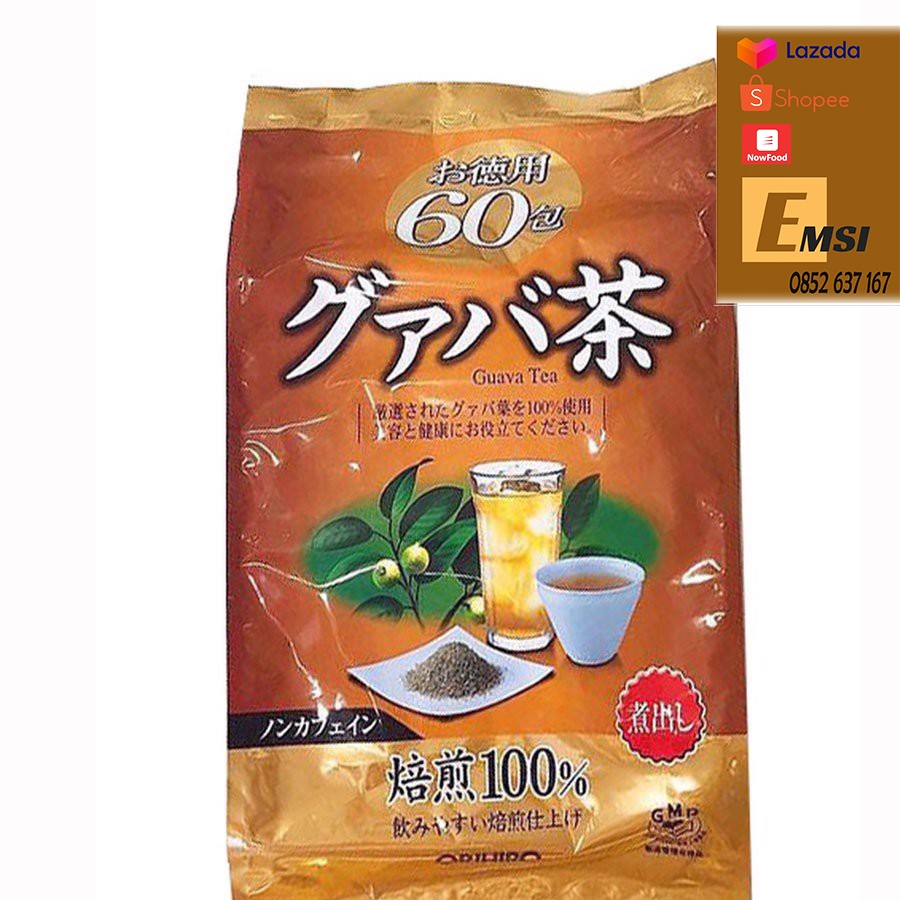 Orihiro Trà Guava Tinh Chất Lá Ổi hỗ Trợ Giảm Cân Nhật Bản 60 Túi