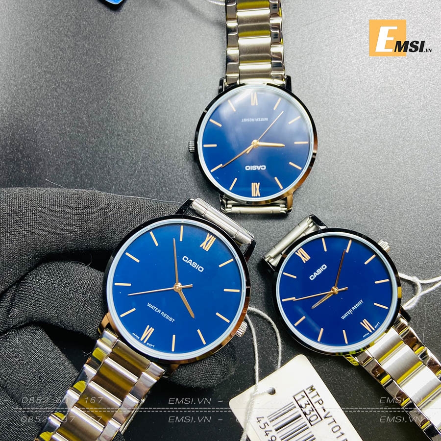 Đồng Hồ Nam Casio MTP-VT01D-2BUDF Dây Kim Loại