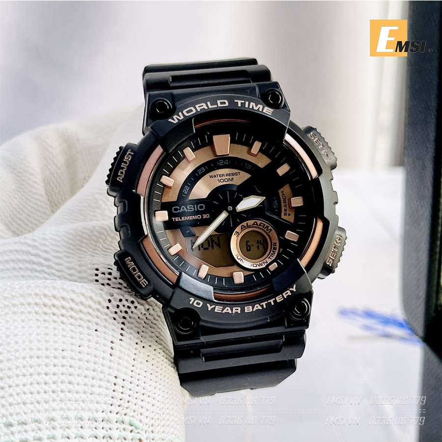 Đồng hồ Nam Casio AEQ-110W-1A3VD - Casio 46.6mm - Emsi.vn