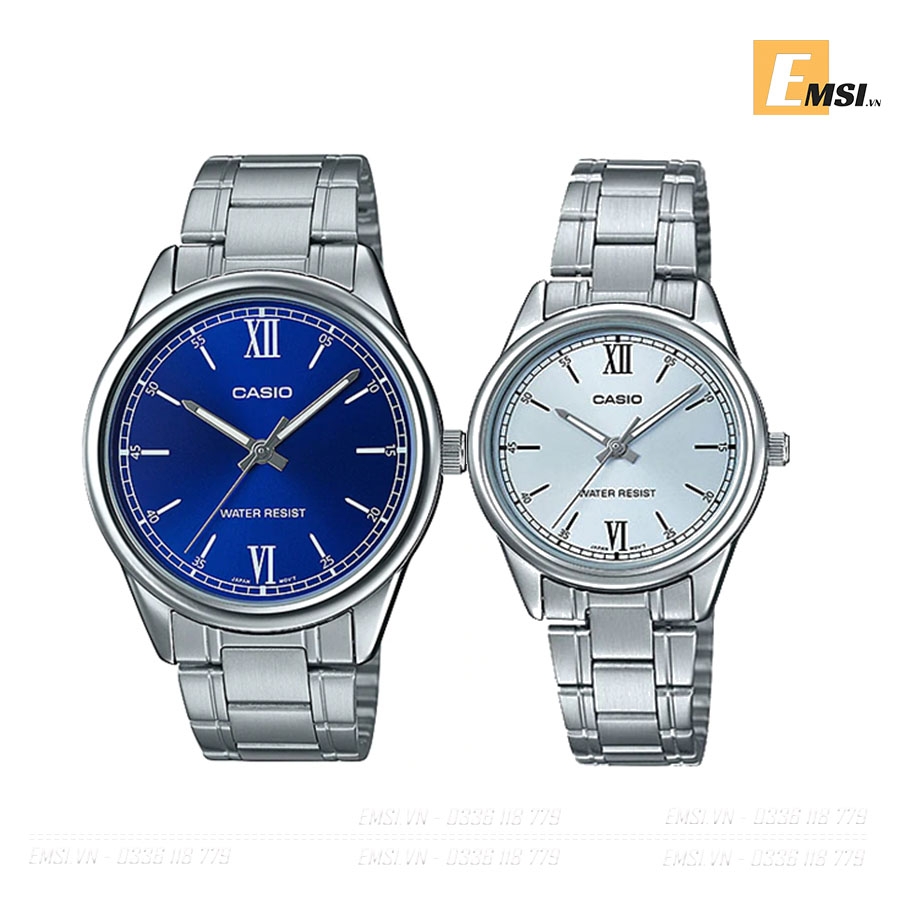 Đồng hồ Casio đôi MTP-V005D-2B1 & LTP-V005D-2B3