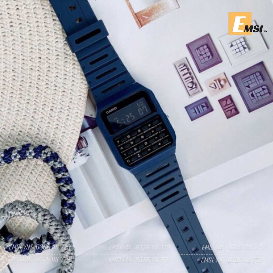 Đồng Hồ Casio Điện Tử CA-53WF-2B - Dây Nhựa - Có Máy Tính - Pin 5 Năm
