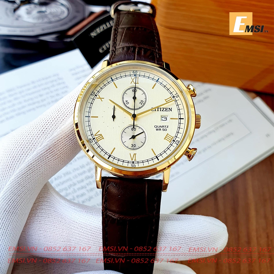 Citizen AN3612-09P - Đồng Hồ Nam - Pin / Quartz - Kính Khoáng - Size Mặt 41mm - Bảo Hành 5 Năm - Chính Hãng