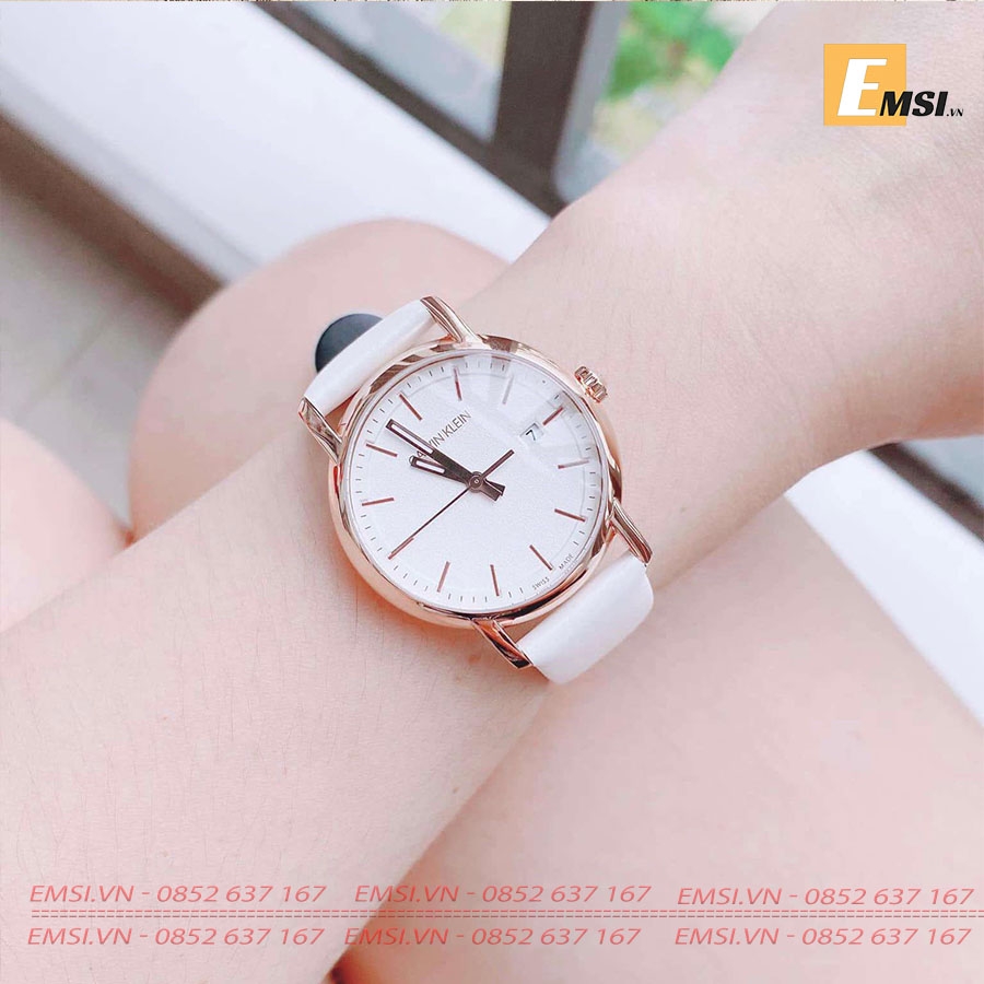 Đồng hồ đôi dây da calvin klein K9H236L6 (NAM) - K9H216C6 (NỮ) - Emsi.vn