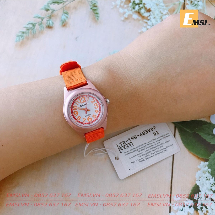 Casio LTR-19B-4B3 - Đồng Hồ Trẻ Em - Pin / Quartz - Kính Khoáng - Size Mặt 26.5mm - Bảo Hành 5 Năm - Chính Hãng - Emsi.vn