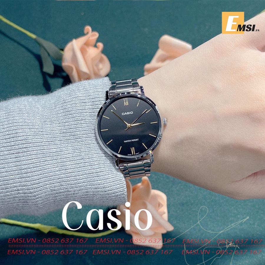 Đồng Hồ Casio Cặp Đôi MTP-VT01D-1BUDF & LTP-VT02D-1AUDF size nữ 30mm, Size nam 40mm EMSI.VN