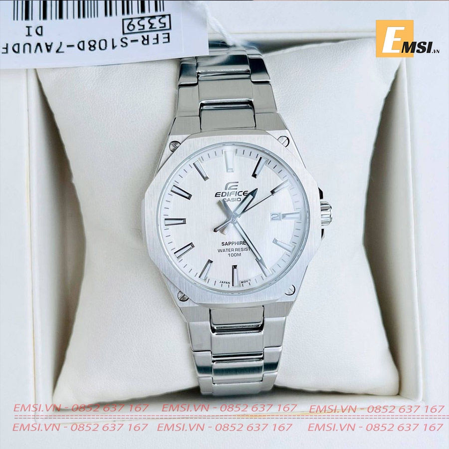 Casio Edifice EFR-S108D-7AVUDF - Đồng Hồ Nam - Pin / Quartz - Kính Sapphire - Size Mặt 40mm - Bảo Hành 5 Năm - Chính Hãng - Emsi.vn