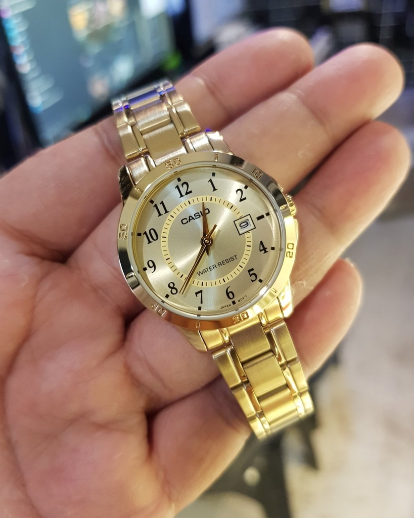 Casio LTP-V004G-9BUDF - Đồng Hồ Nữ - Pin / Quartz - Kính Khoáng - Size Mặt 35mm - Bảo Hành 5 Năm - Chính Hãng - Emsi.vn