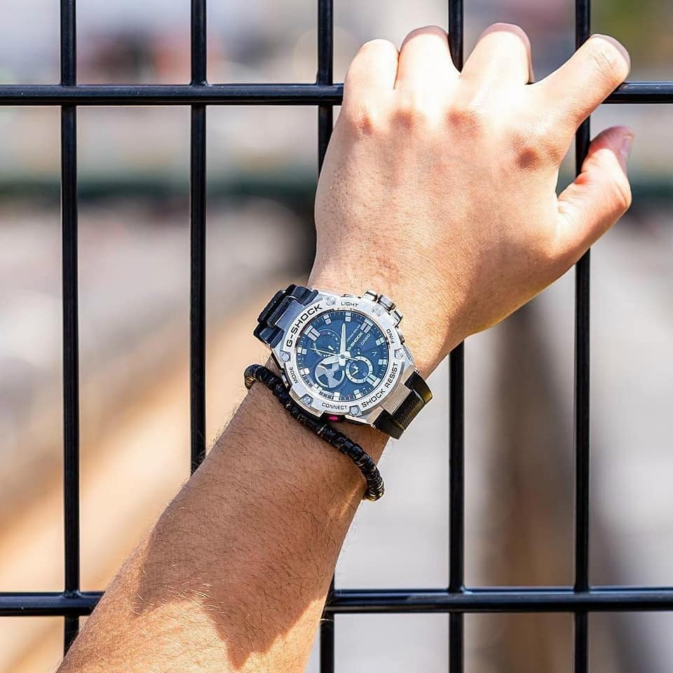Gshock GST-B100-1ADR - Đồng Hồ Nam - Năng Lượng Mặt Trời - Kính Khoáng - Size Mặt 53.8mm - Bảo Hành 5 Năm
