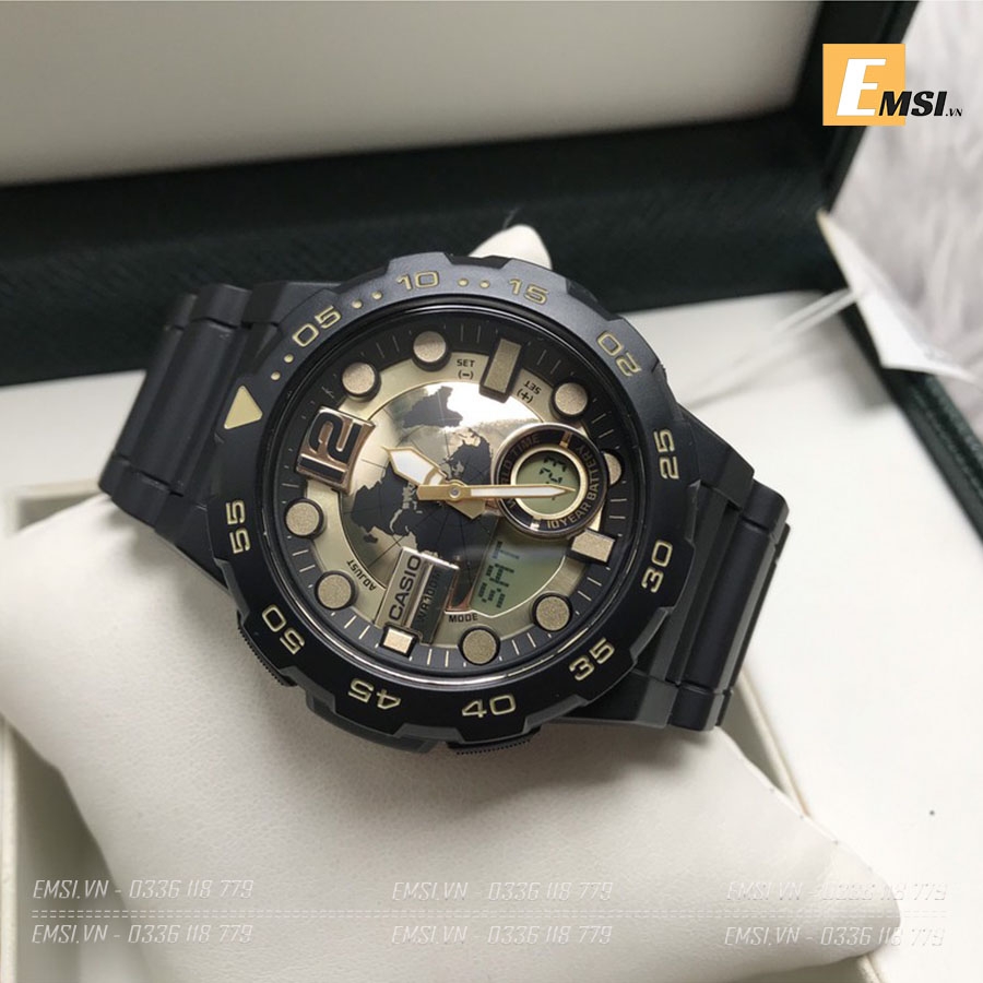 ĐỒNG HỒ CASIO AEQ-100BW-9AVDF Điện tử - Dây nhựa - Pin 10 năm