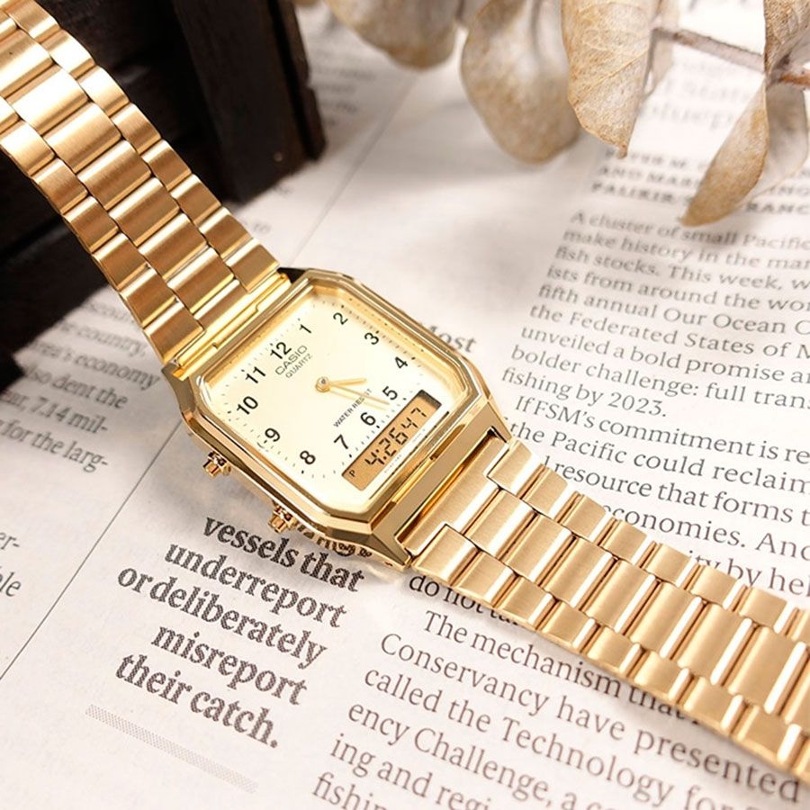 Casio AQ-230GA-9B - Đồng Hồ Nam - Điện Tử - Size Mặt 29.8mm Emsi.vn