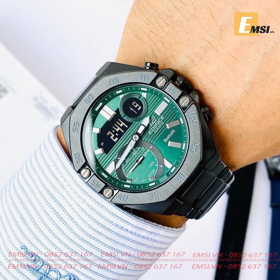 Edifice ECB-10DC-3ADF - Đồng hồ nam - Đồng hồ điện tử - Size mặt 48.5mm - Kính khoáng EMSI.VN
