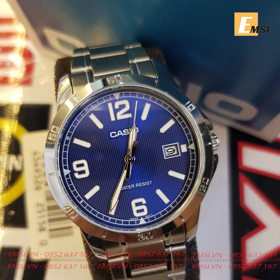 Casio Đôi MTP-V004D-2B & LTP-V004D-2B dây đeo thép không gỉ EMSI.VN