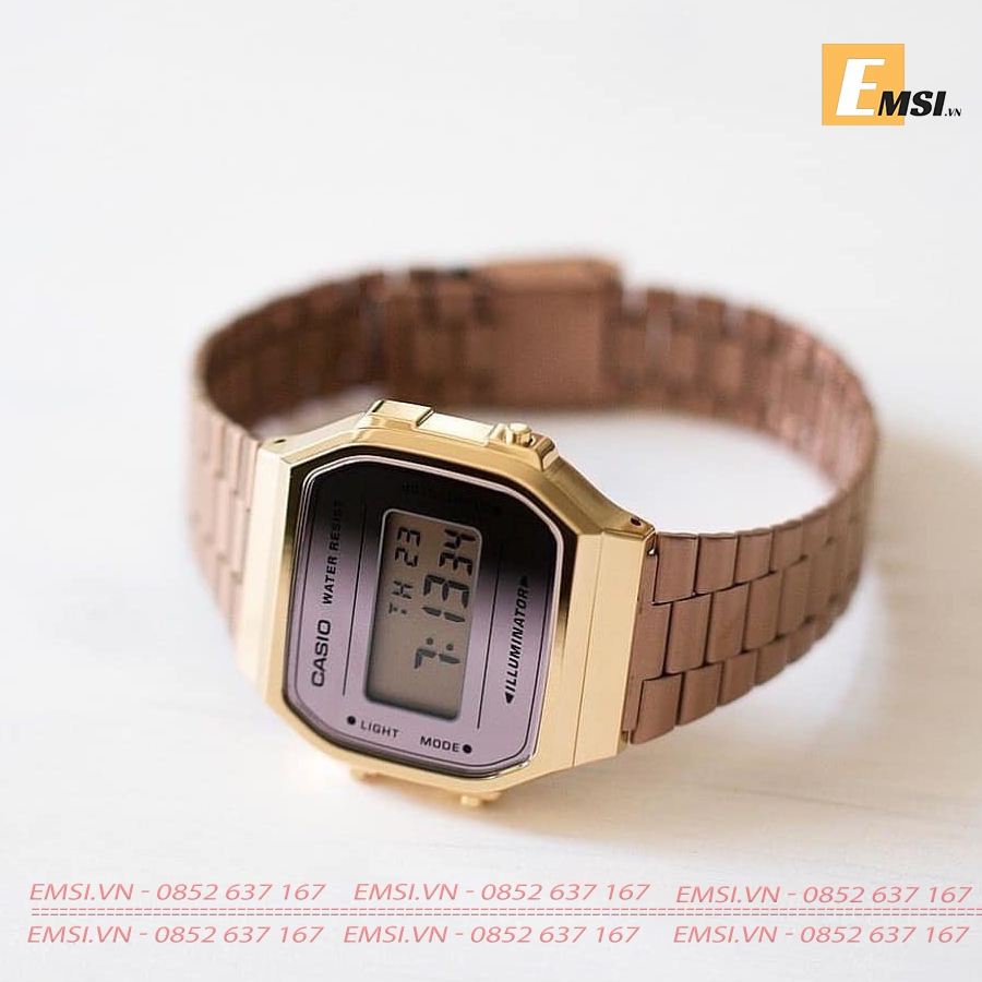 Casio A168WECM-5 - Đồng Hồ Unisex - Điện Tử - Kính Khoáng - Size Mặt 36.5mm EMSI.VN