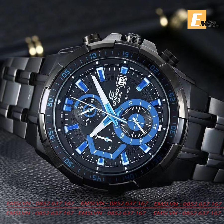 Casio Edifice EFR-539BK-1A2 - Đồng Hồ Nam - Pin / Quartz - Kính Khoáng - Size Mặt 49.5mm EMSI.VN