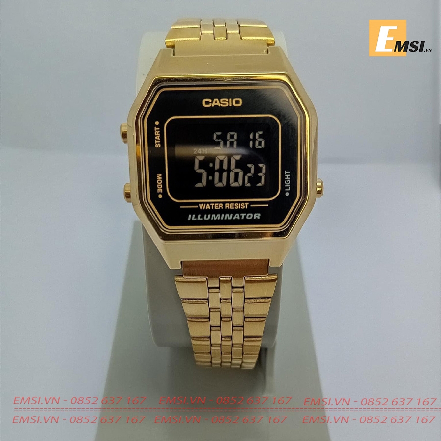 Casio LA680WGA-1BDF - Đồng Hồ Unisex - Điện Tử - Size Mặt 28.5mm - Kính Nhựa EMSI.VN