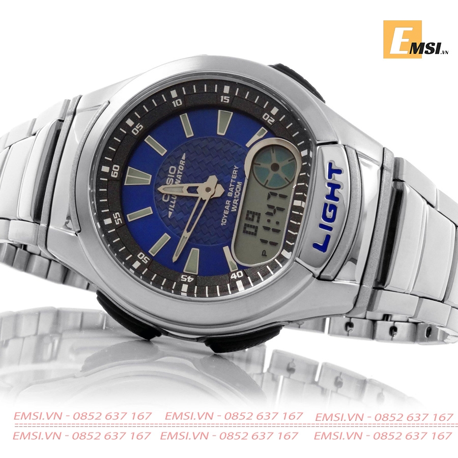 Casio AQ-180WD-2AV - Đồng Hồ Nữ - Pin/Quartz - Size Mặt 41mm - Kính Nhựa EMSI.VN