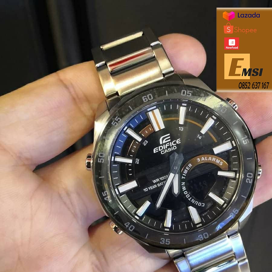 Đồng Hồ Casio Nam ERA-120DB-1B - Dây Thép Không Gỉ 52mm - Emsi.vn